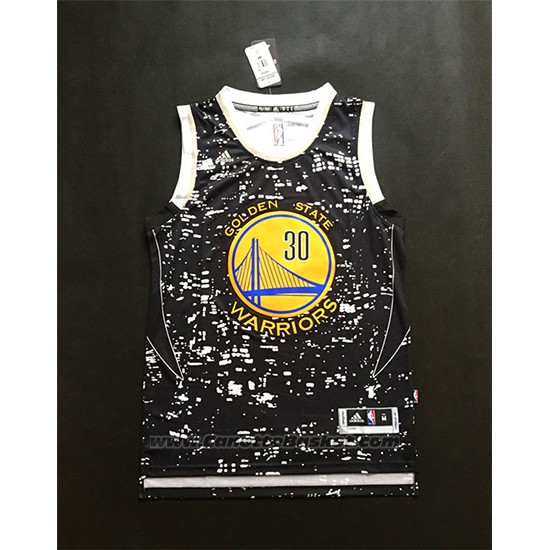 Maglia Luci Della Citta Golden State Warriors Stephen Curry #30 Nero